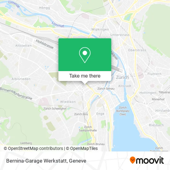 Bernina-Garage Werkstatt map