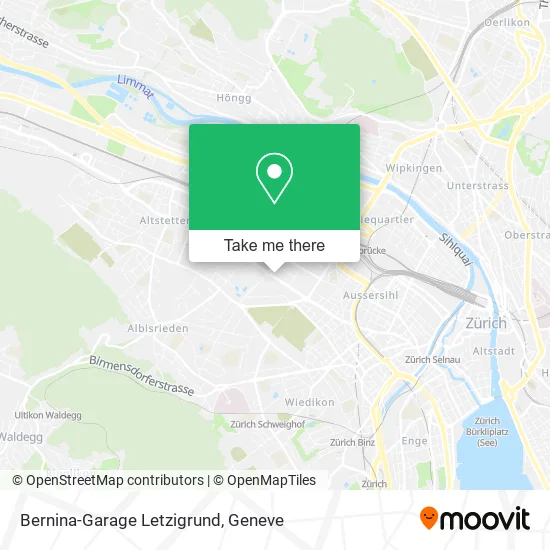 Bernina-Garage Letzigrund map