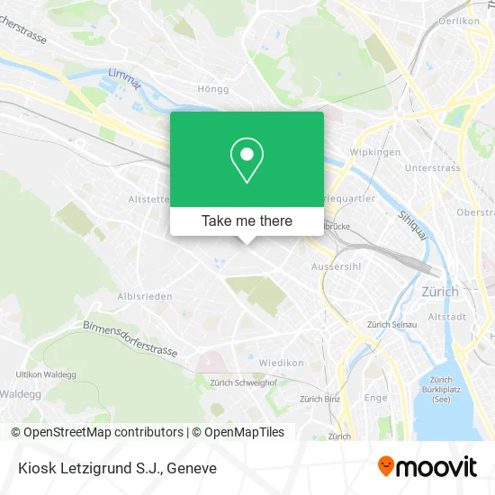 Kiosk Letzigrund S.J. map