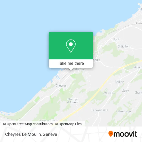 Cheyres Le Moulin map