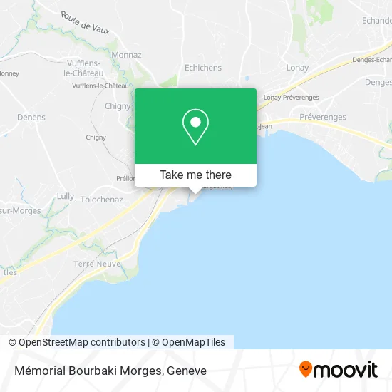 Mémorial Bourbaki Morges map