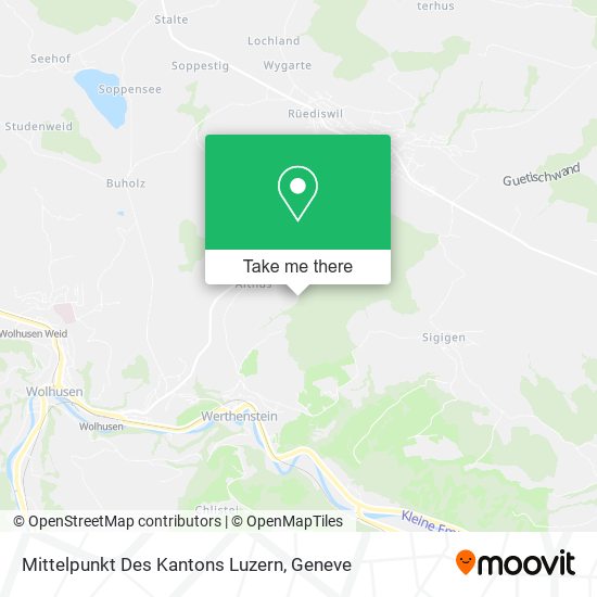Mittelpunkt Des Kantons Luzern map