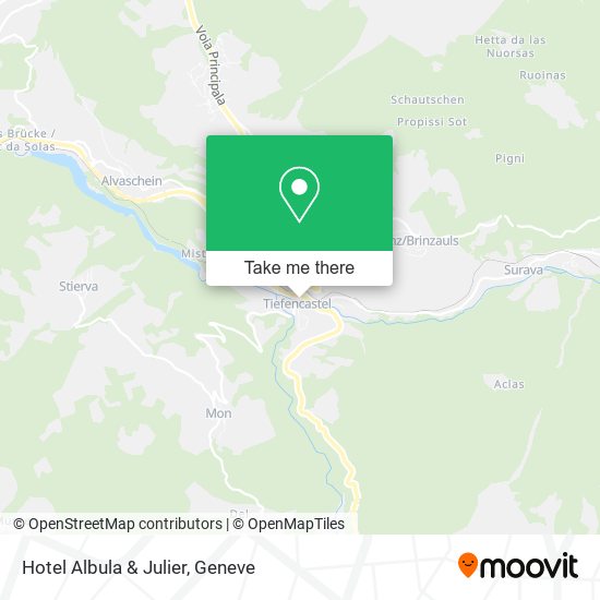Hotel Albula & Julier map