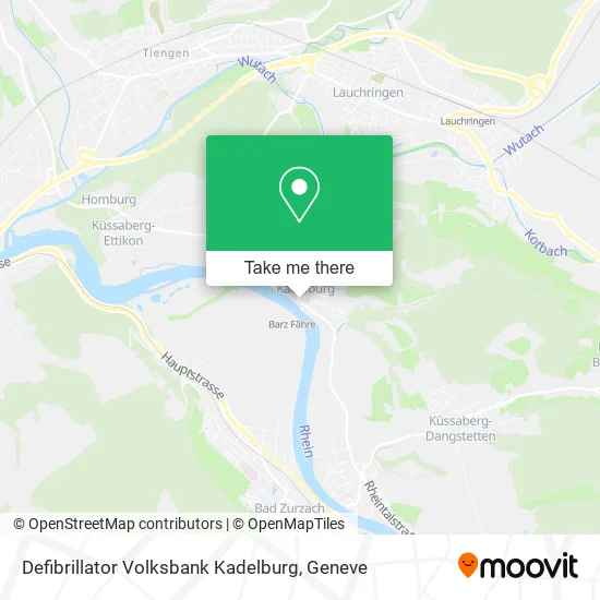 Defibrillator Volksbank Kadelburg map