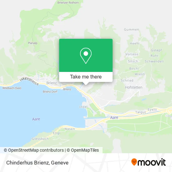 Chinderhus Brienz map