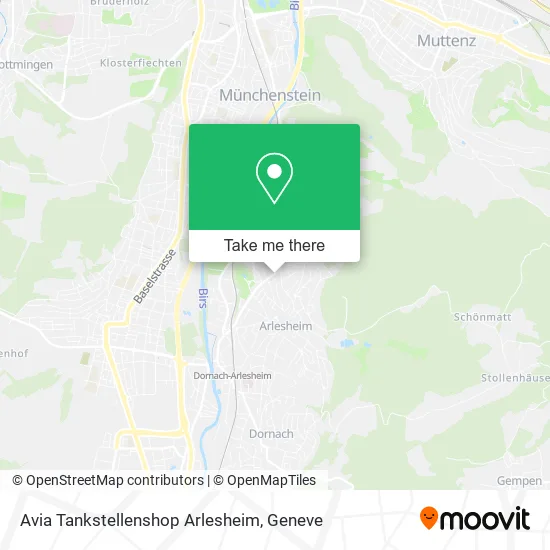 Avia Tankstellenshop Arlesheim map