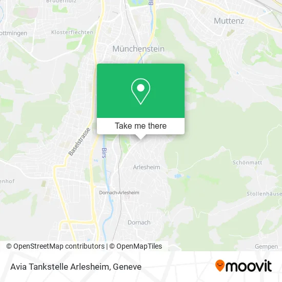 Avia Tankstelle Arlesheim map