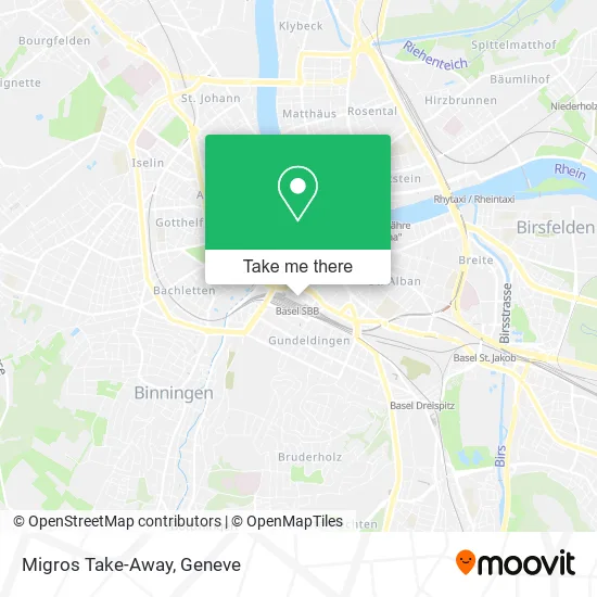 Migros Take-Away map
