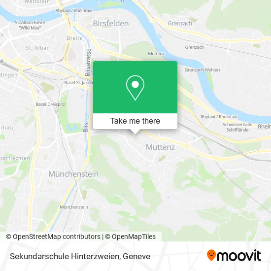 Sekundarschule Hinterzweien map