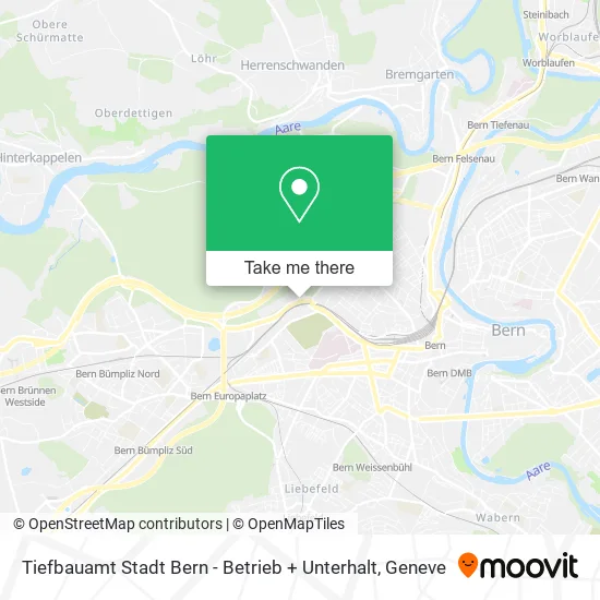 Tiefbauamt Stadt Bern - Betrieb + Unterhalt map