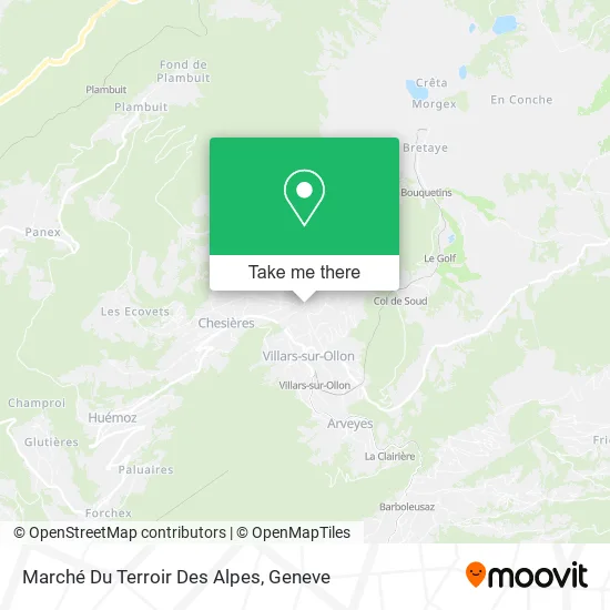 Marché Du Terroir Des Alpes map