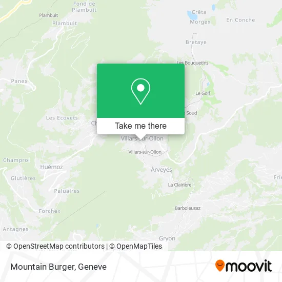 Mountain Burger map