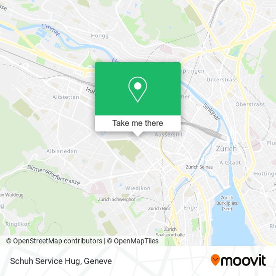 Schuh Service Hug map