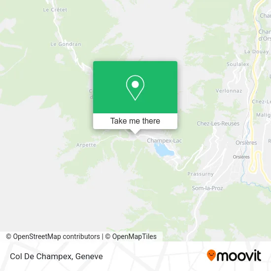 Col De Champex map