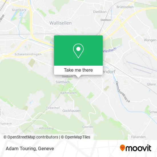 Adam Touring map