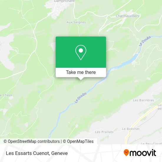 Les Essarts Cuenot map