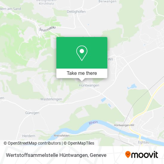 Wertstoffsammelstelle Hüntwangen map
