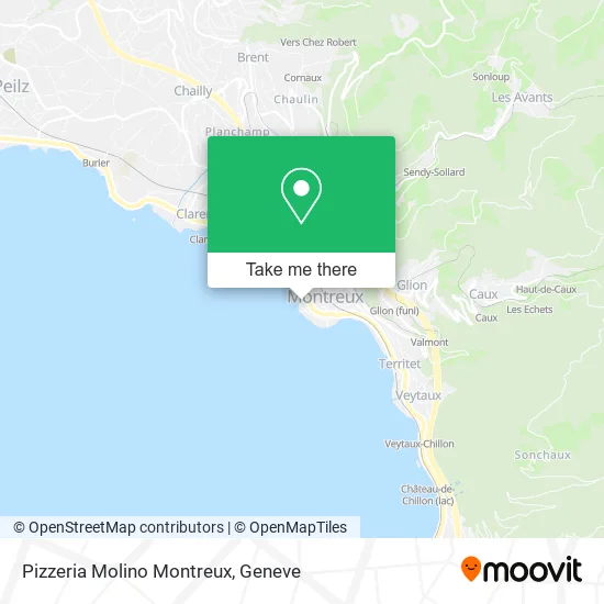 Pizzeria Molino Montreux map