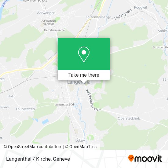 Langenthal / Kirche Karte