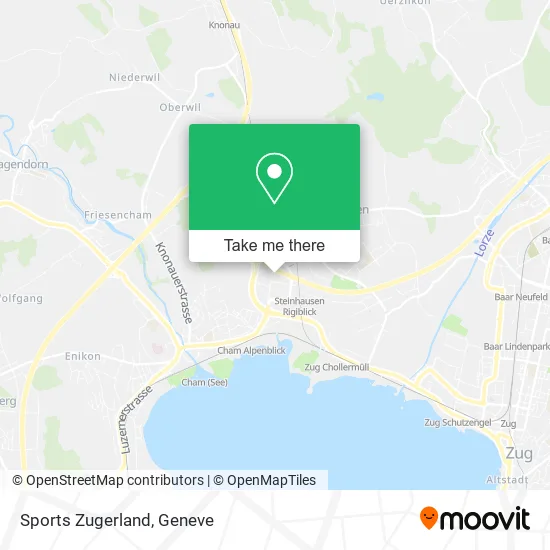Sports Zugerland map