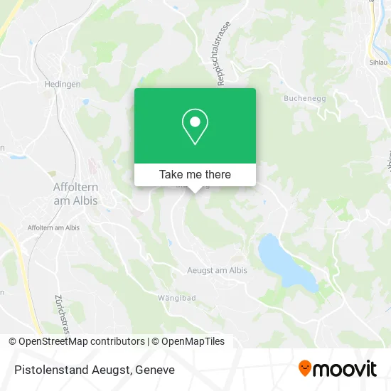 Pistolenstand Aeugst map