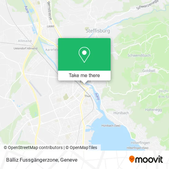 Bälliz Fussgängerzone map