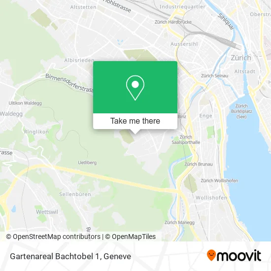 Gartenareal Bachtobel 1 map