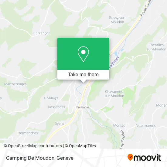 Camping De Moudon map