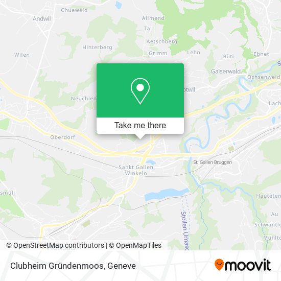 Clubheim Gründenmoos map