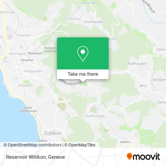 Reservoir Witikon map