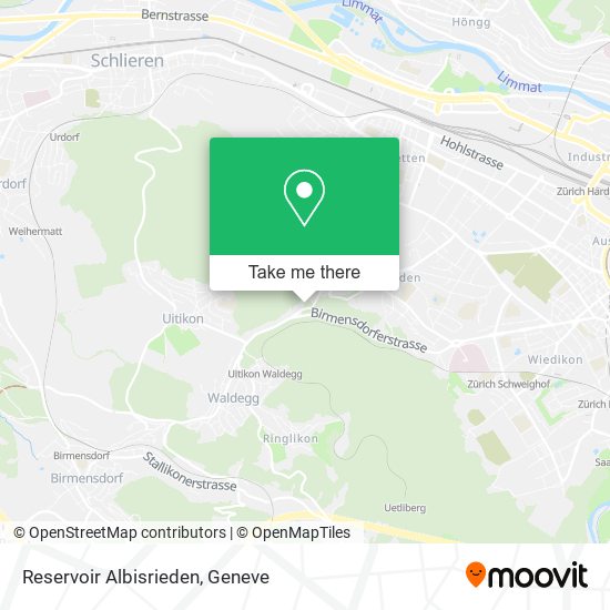 Reservoir Albisrieden map