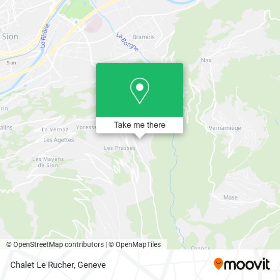 Chalet Le Rucher map