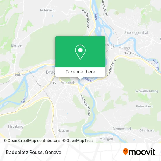Badeplatz Reuss map