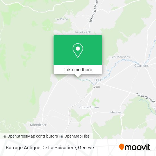 Barrage Antique De La Puisatière map