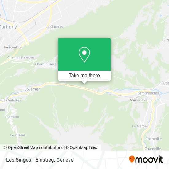 Les Singes - Einstieg map