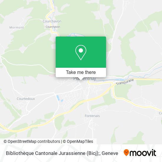 Bibliothèque Cantonale Jurassienne (Bicj); map