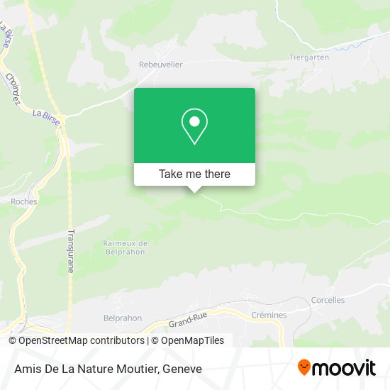 Amis De La Nature Moutier map