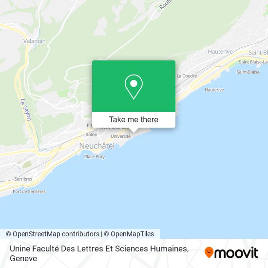 Unine Faculté Des Lettres Et Sciences Humaines map