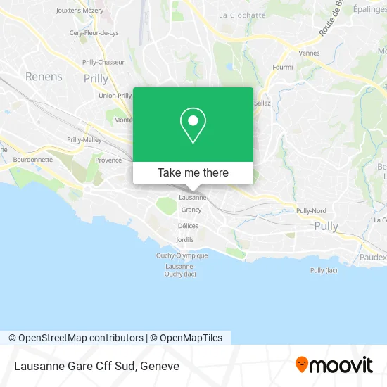 Lausanne Gare Cff Sud map