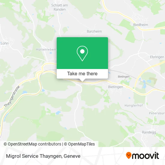 Migrol Service Thayngen map