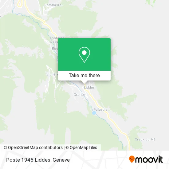 Poste 1945 Liddes map