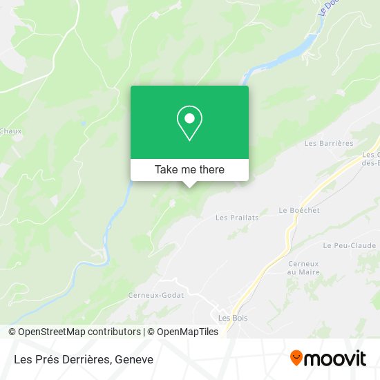 Les Prés Derrières map