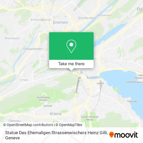 Statue Des Ehemaligen Strassenwischers Heinz Gilli map