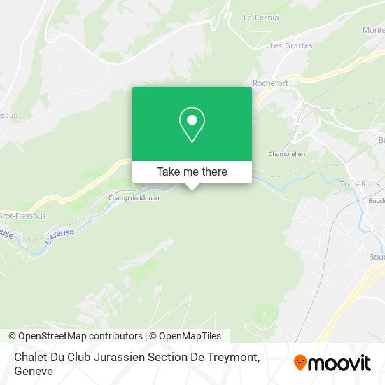 Chalet Du Club Jurassien Section De Treymont map