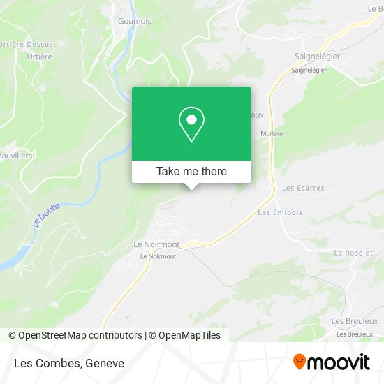 Les Combes map