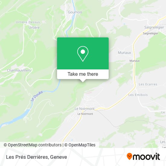 Les Prés Derrières map