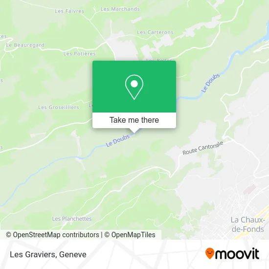 Les Graviers map