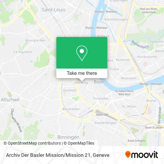 Archiv Der Basler Mission / Mission 21 map