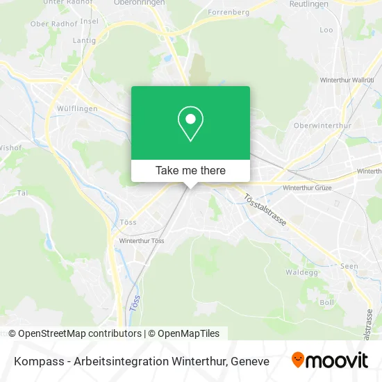 Kompass - Arbeitsintegration Winterthur map