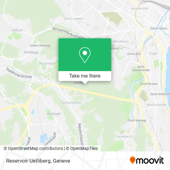 Reservoir Uetliberg map
